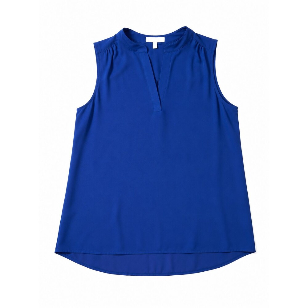 Women's Chaus New York Blue Sleeveless V-neck Top Size S